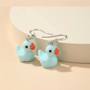 Little Blue Ducks Chicks Dangle Drop Earrings 
For Girls and Women Easter